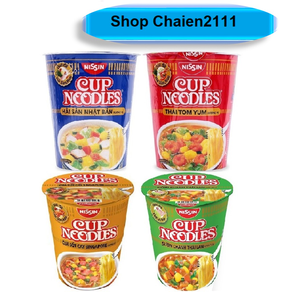 Thùng 24 Ly Mì Đủ Hương Vị Cup Noodles Nissin 64g đến 74g