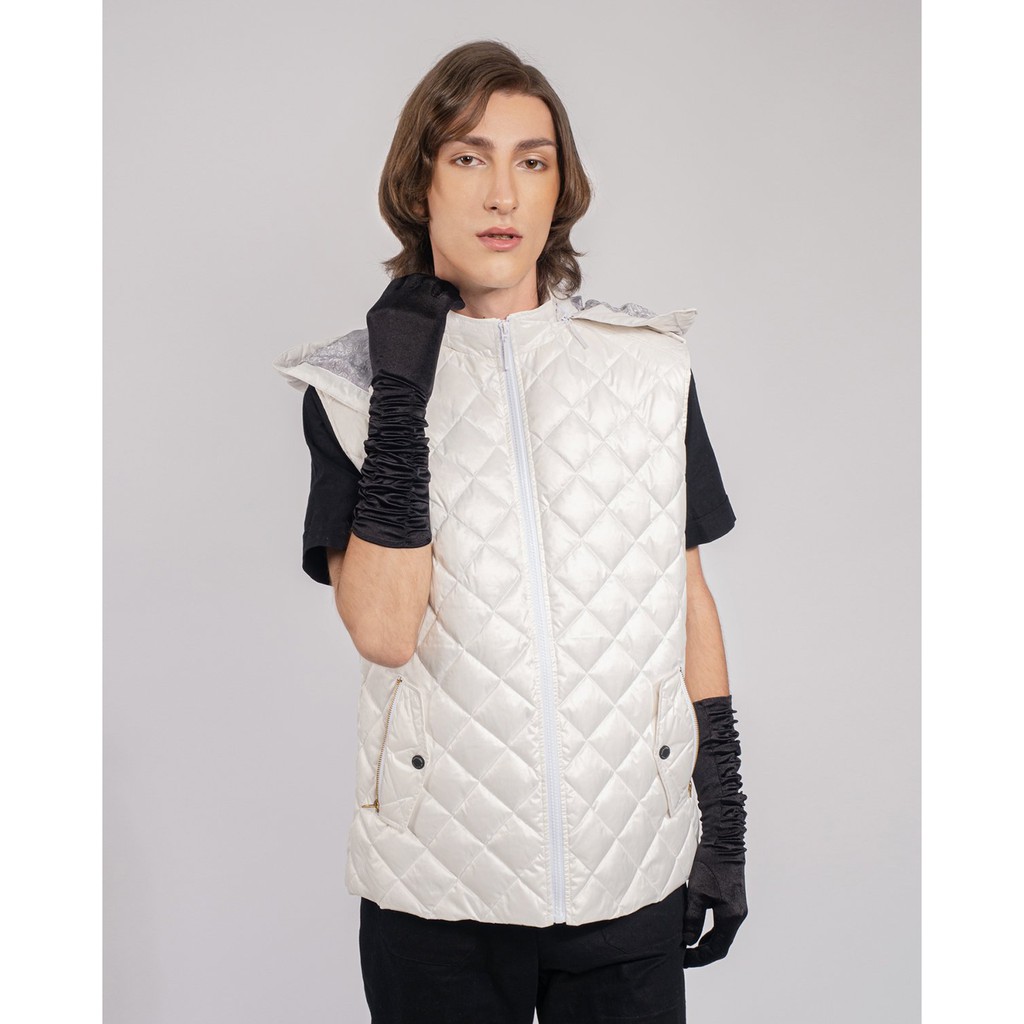 Áo khoác Ghi-lê Yvette LIBBY N'guyen Paris cho nữ - QUOTIDIEN GILET 004, Màu Trắng