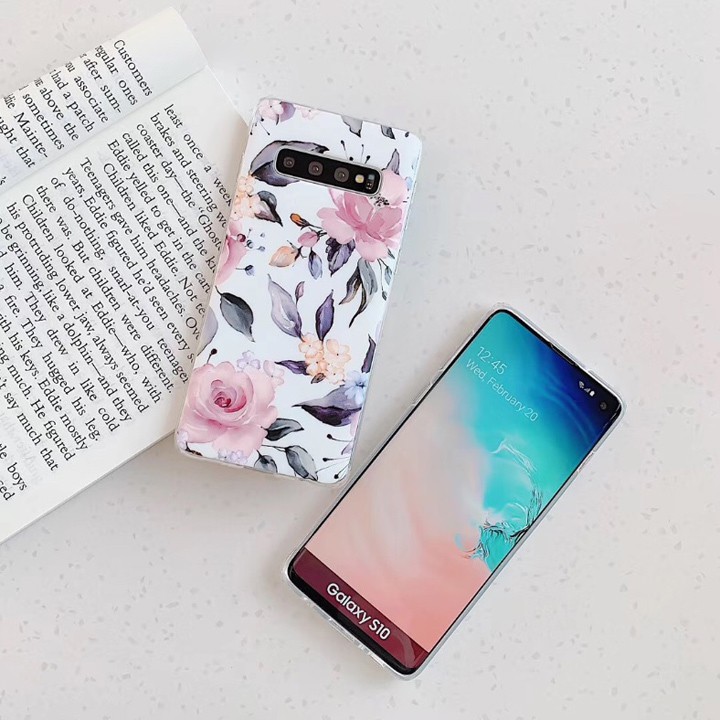 Ốp Lưng A50/A50s/A51/S10/S10 Plus/S20/S20 Plus/S20 Ultra/Note 10/Note 10 Plus TPU Họa Tiết Lá - Mã TZSC204