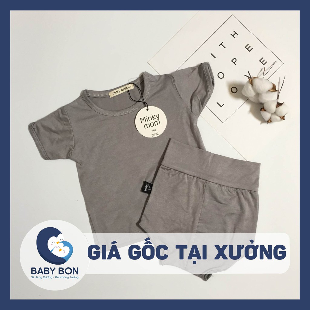 [GIÁ TẠI XƯỞNG] Bộ Minky Mom Chip Trẻ Em Cạp Cao VNXK Chính Hãng Mùa Hè