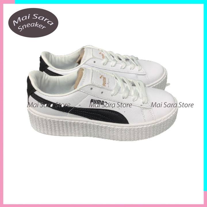 Giày puma trắng sọc đen, giày thể thao tăng chiều cao  mới full phụ kiện hàng cao cấp, full size 36-43 Mai sara | BigBuy360 - bigbuy360.vn