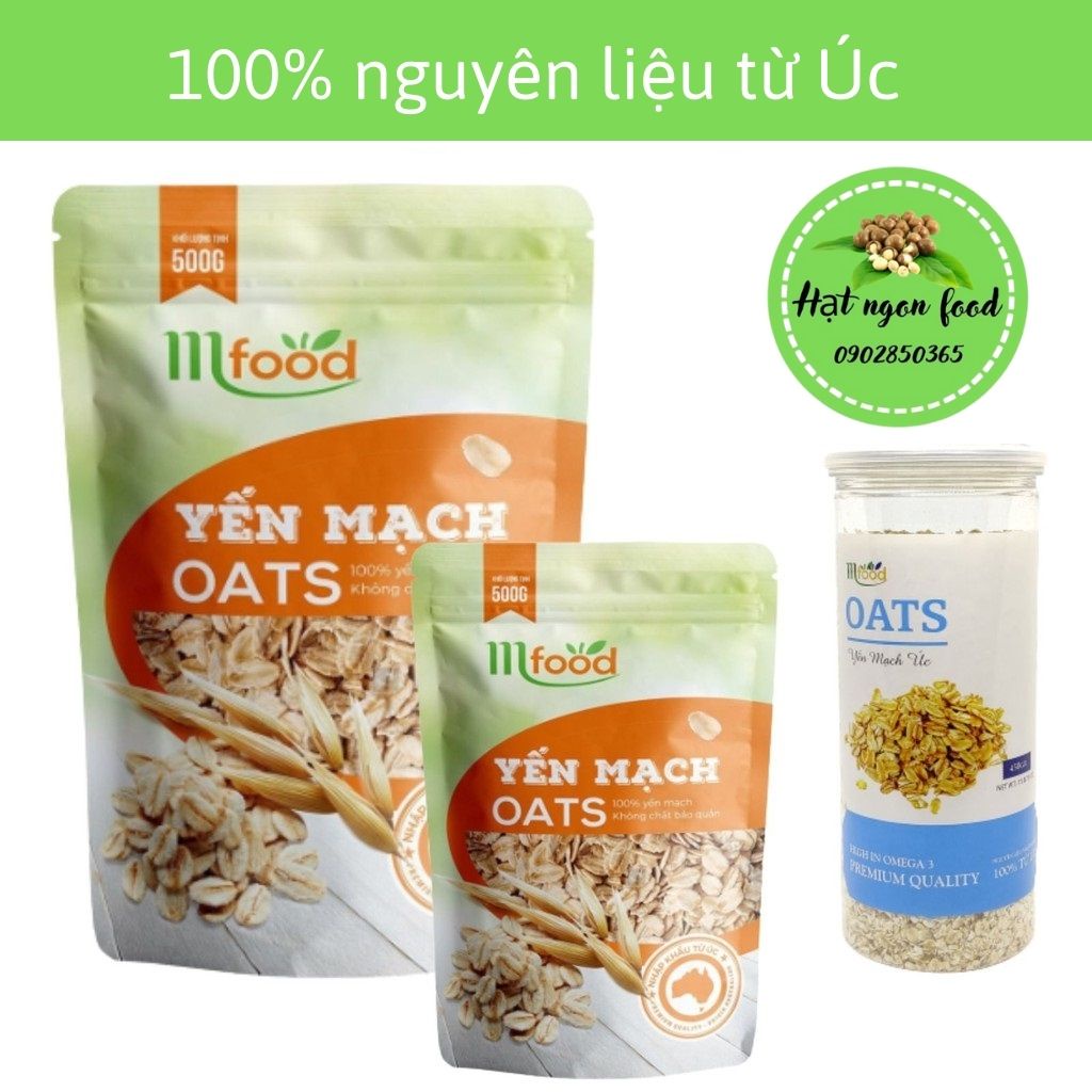 Yến mạch cán dẹp, ngũ cốc yến mạch ăn liền, giảm cân, loại 1 nhập khẩu từ Úc