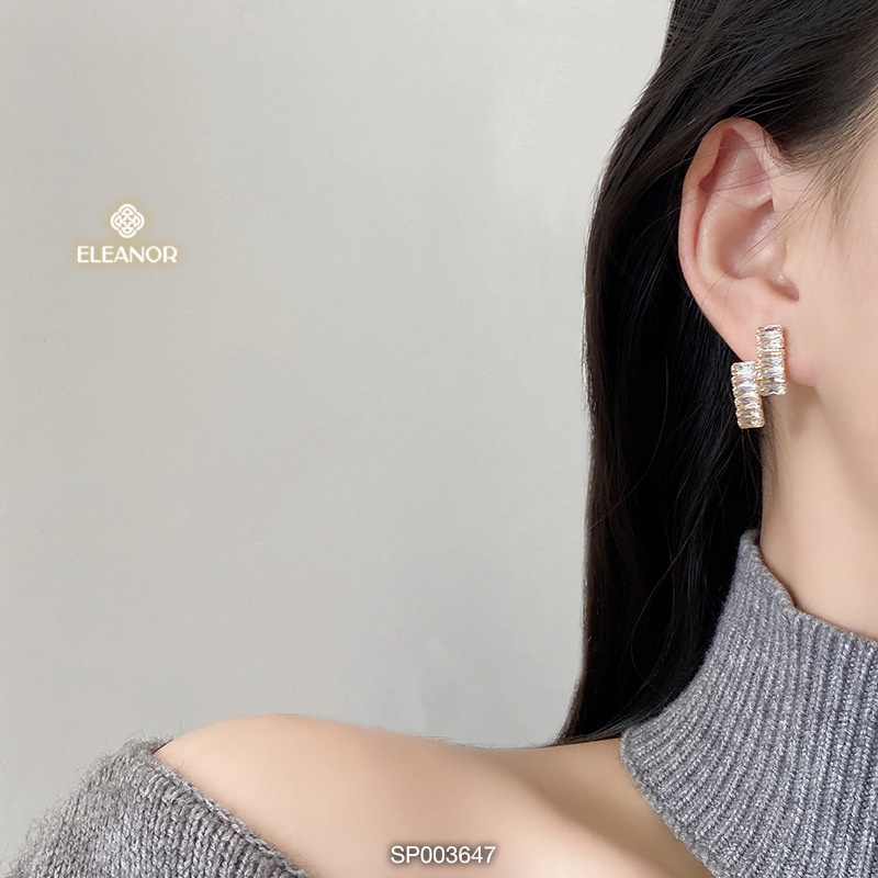 Bông tai nữ Eleanor accessories đính đá phụ kiện trang sức thời trang sang trọng