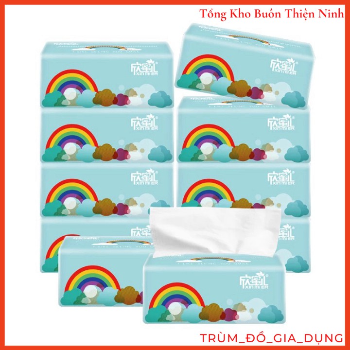 Thùng giấy ăn cầu vồng siêu dai Xinmier cao cấp (Thùng 30 gói)