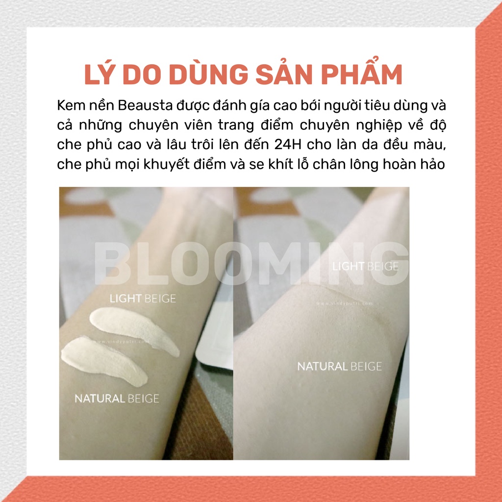 Kem Nền Che Khuyết Điểm 24H Lâu Trôi Beausta-Perfect Cover BB Cream Light Beige 10ml