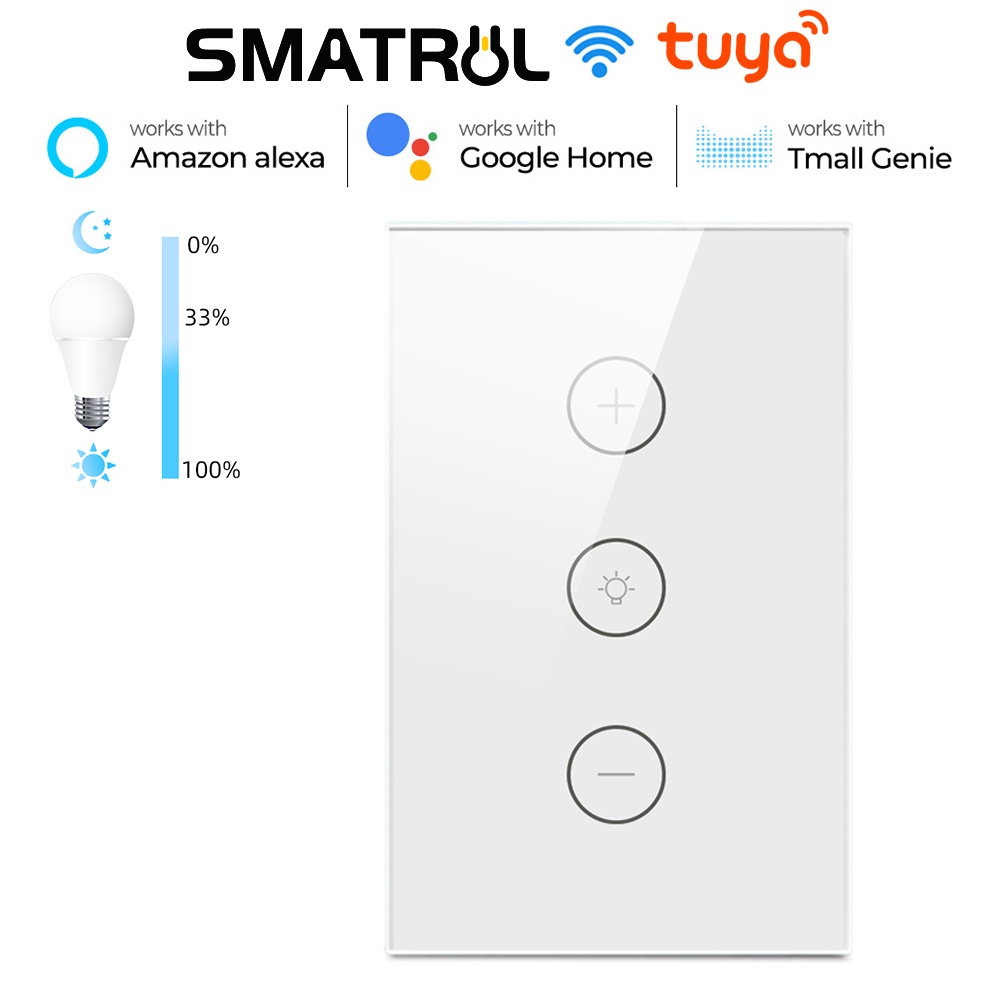 Điều khiển đèn thông minh SMATRUL kết nối WIFI cảm ứng chạm hỗ trợ ứng dụng cho Amazon Alexa và Google 220V 110