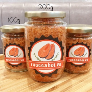 Ruốc cá hồi 100% nguyên chất - lọ 200 gram