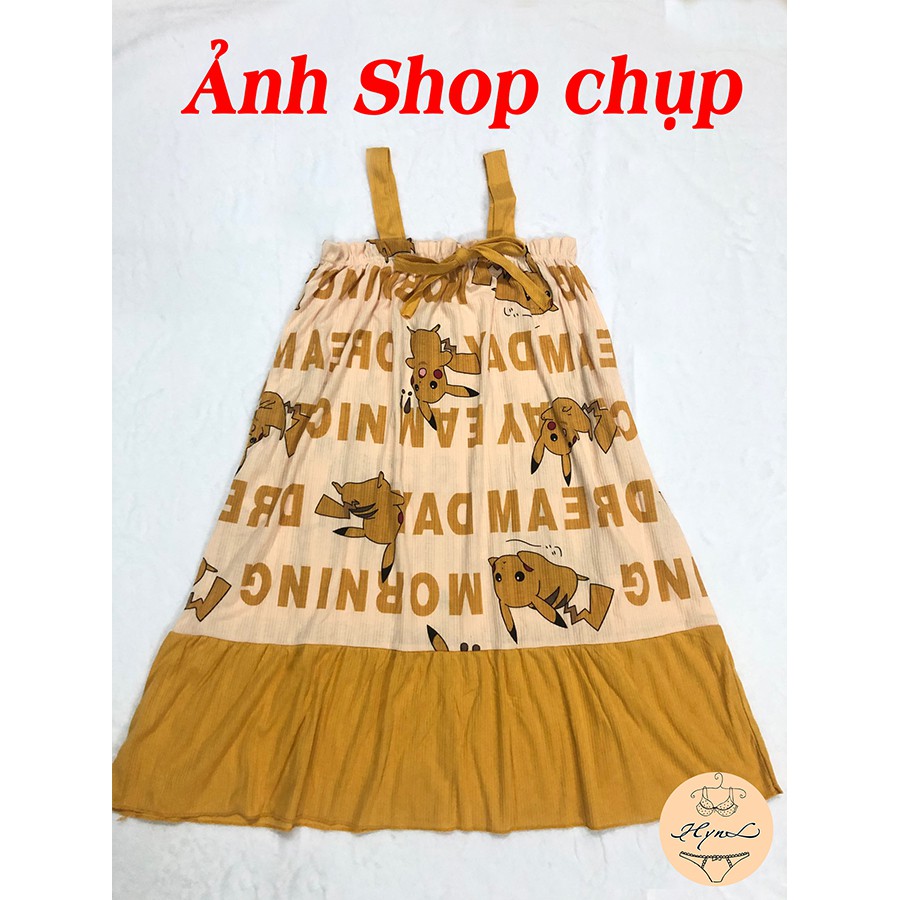 Váy Ngủ 2 Dây Bản To Dáng Suông Họa Tiết Dễ Thương Váy Ngủ Cute 2 Dây V001 | BigBuy360 - bigbuy360.vn