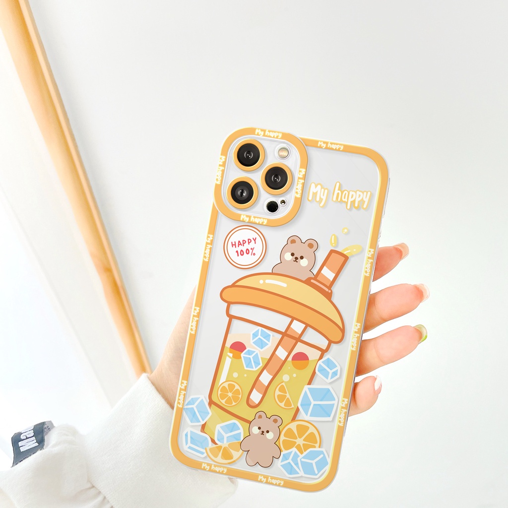 Ốp lưng iphone Happy Soda cạnh vuông 6/6plus/6s/6splus/7/7plus/8/8plus/x/xs/11/12/13/14/pro/max/promax/plus/shin/case