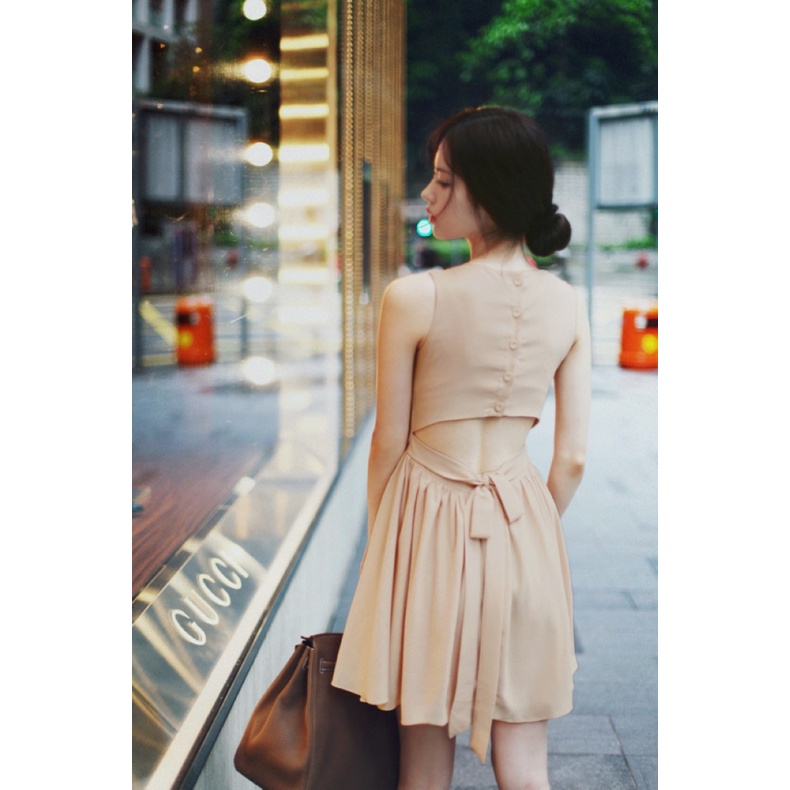 YW478 Đầm Xòe nữ hè sát nách hàng nhập