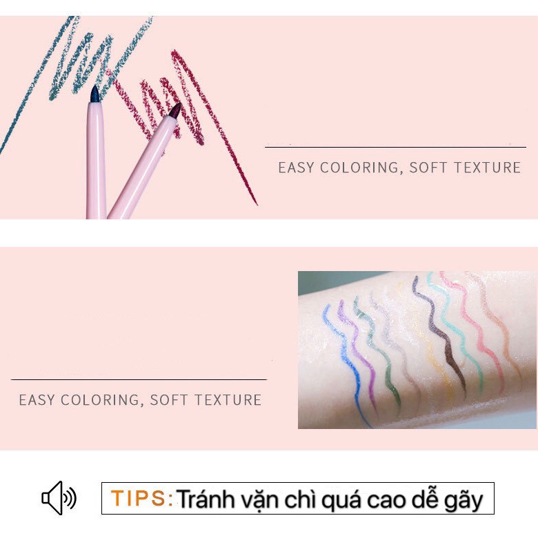 Chì kẻ mắt FAICCIA nhiều màu nét sắc mảnh chống nước lâu trôi Cookies Stick Gel Eyeliner FACI08 | BigBuy360 - bigbuy360.vn