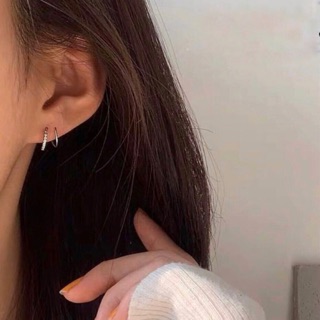 Khuyên tai bạc xoắn đá Choco Jewelry