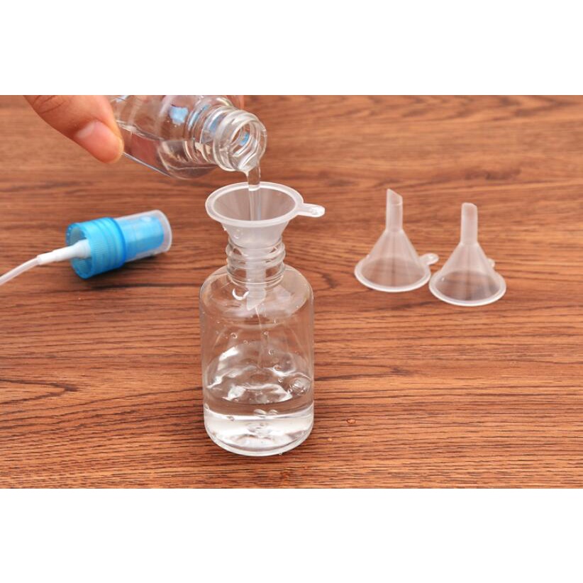 Set 10 phễu nhựa Mini trong suốt dùng chiết nước hoa/ tinh dầu tiện dụng