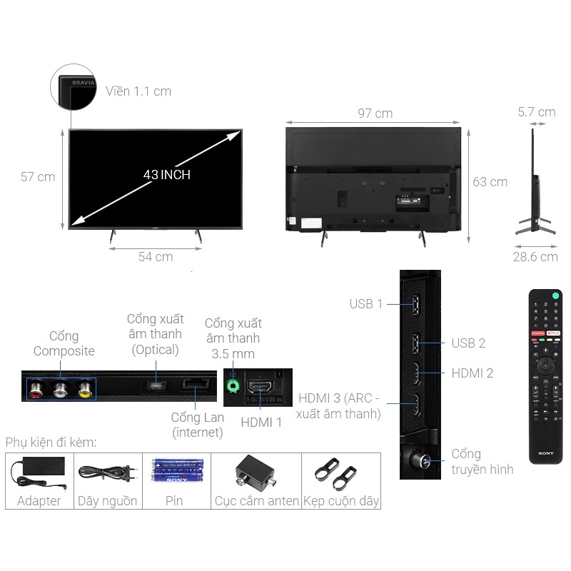 Tivi Android Sony 43X7500H | BigBuy360 - bigbuy360.vn