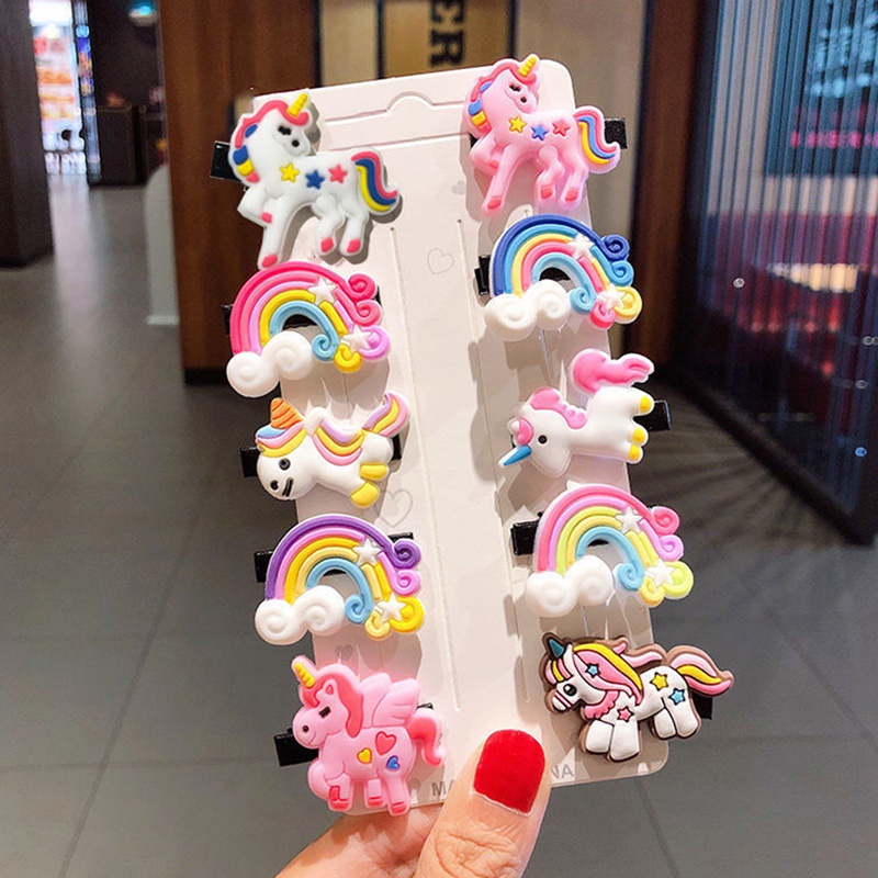 Set 10 kẹp tóc hình cây kem dễ thương cho bé gái