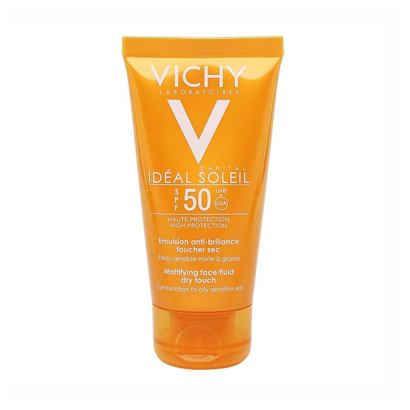 Kem Chống Nắng Không Nhờn Rít SPF 50 UVA +UVB Vichy Ideal Soleil Mattifying Face Fluid Dry Touch 50ml - Khongcoson