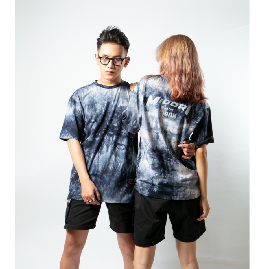 Áo thun loang màu form rộng tay lỡ nam nữ Phông tiedye Unisex phản quang Local Brand Chính Hãng Mi Midori