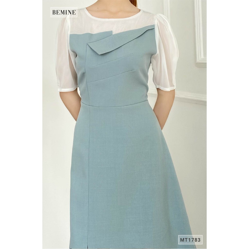 Đầm cúp ngực phối voan BEMINE MT1783XANH | BigBuy360 - bigbuy360.vn