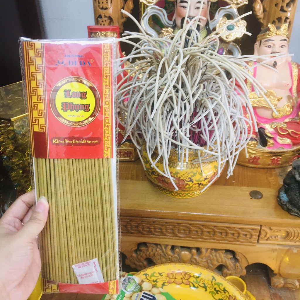 HƯƠNG NHANG THẦN TÀI / HƯƠNG THẮP CHUNG CƯ mùi Trầm Bắc, Nhang thơm cuốn tàn LONG PHỤNG 29cm