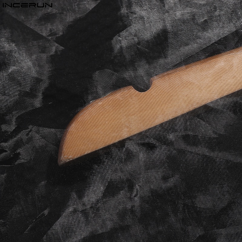 Áo lưới INCERUN sát nách màu đen thời trang mùa hè cho nam giới