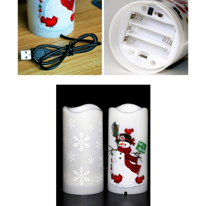 Đề Can Dán Trang Trí Hình Người Tuyết / Ngôi Sao Đèn Led Nhấp Nháy