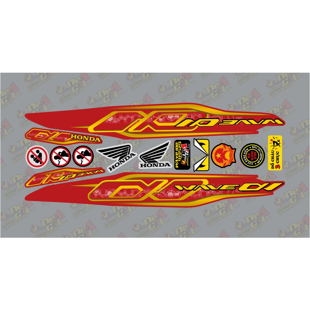 Tem rời Wave a 50 - 100 cc Đời 2006-2016 Mẫu Alpha zin 2021  919529