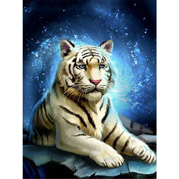 Bộ Tranh Đính Đá 5D Họa Tiết Chú Hổ Độc Đáo DIY Dùng Trang Trí Nhà Cửa