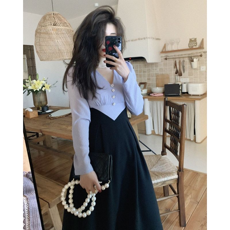 Đầm Ren Nữ Dài Tay Cổ Chữ V Quyến Rũ | BigBuy360 - bigbuy360.vn