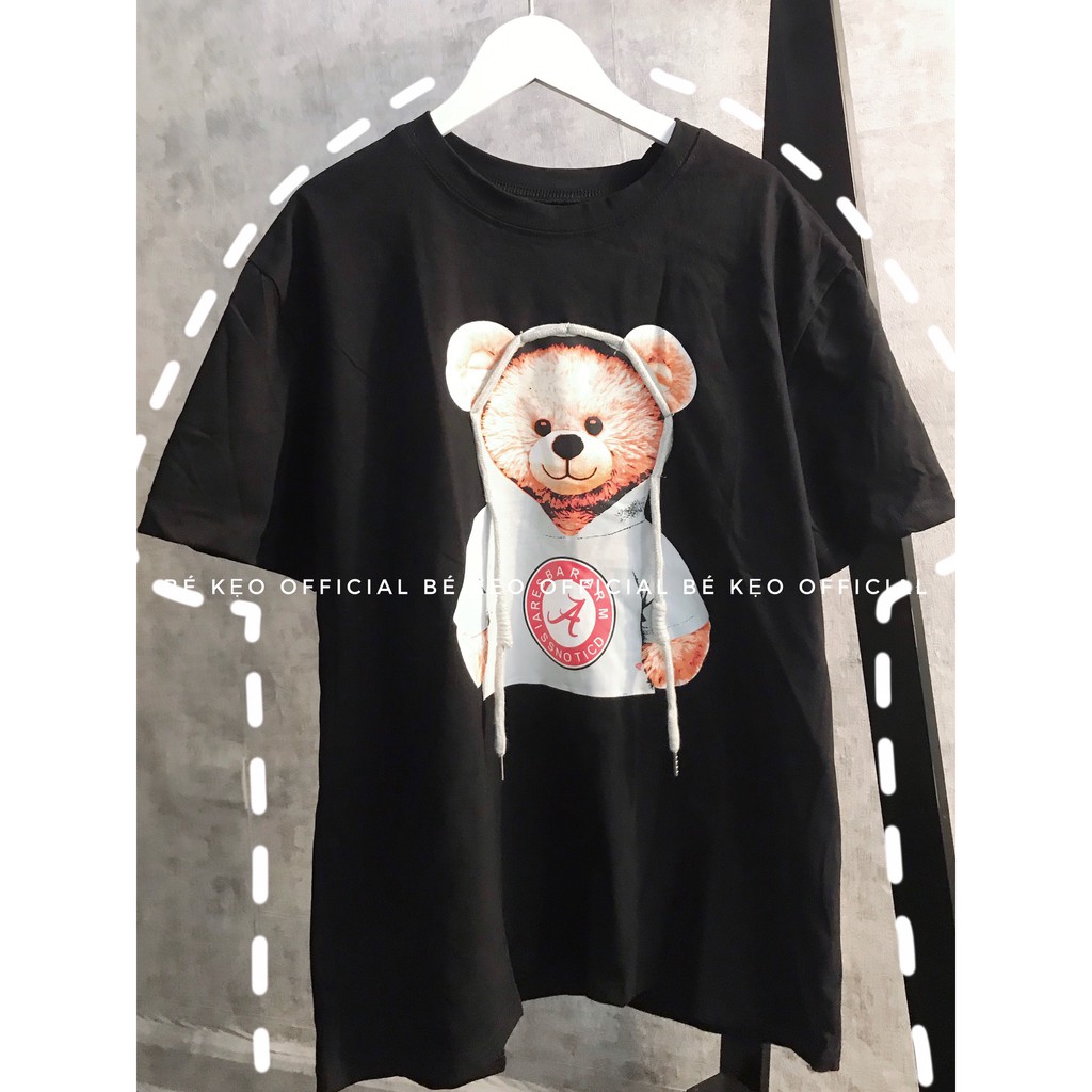 [ẢNH THẬT] Áo Phông Form Rộng Dáng Unisex, Áo Thun Freesize Chất Cotton Co Dãn 4 Chiều Đầu Gấu