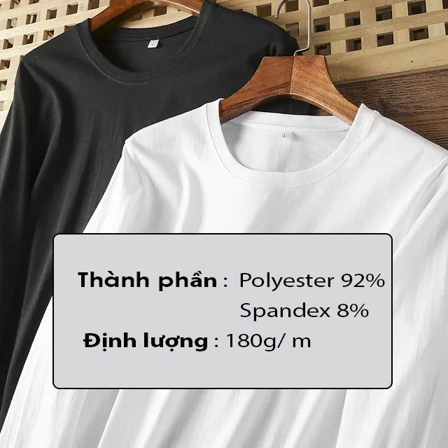 Áo thun dài tay trơn unisex, phông nam nữ tay dài 2 màu đen trắng ATS01 | BigBuy360 - bigbuy360.vn