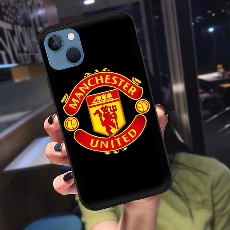 Ốp Điện Thoại Mềm Viền Đen Hình Manchester United D Cho iPhone 5 5s SE 6 6s 6Plus 6sPlus 7 8 7Plus 8Plus