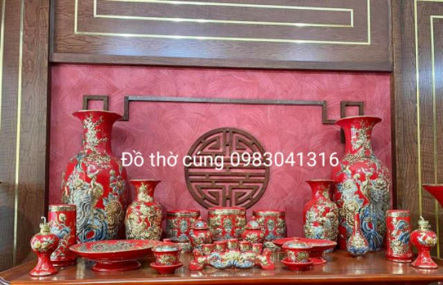 Bộ đồ thờ gia tiên MÀU hợp bản mệnh gia chủ
