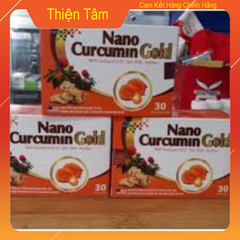 Viên tinh nghệ Nano Curcumin Gold  Tam Thất Xạ Đen giảm viêm loét dạ dày, tá tràng, ung bướu - Hộp 30 viên