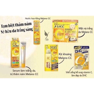 Nước hoa hồng cc melano chuẩn có bill