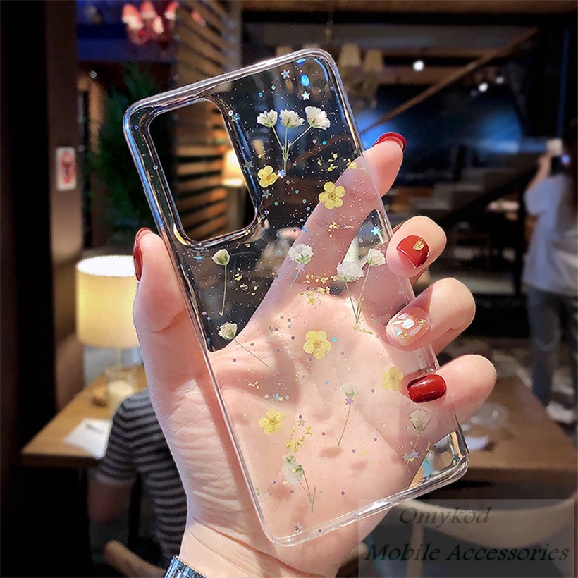 Ốp lưng mềm trong suốt hoa khô cho Samsung Galaxy A52 A72 A32 A12 A42 M51 A51 A71 50s A21s A30s A50 A30 A20 A10 A70 | BigBuy360 - bigbuy360.vn
