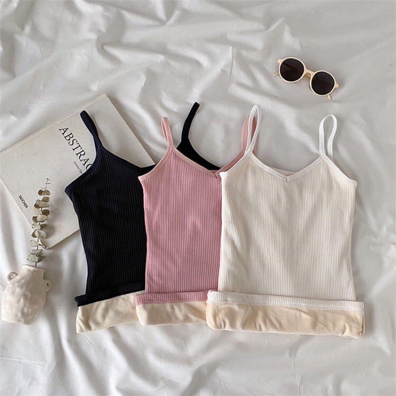 Áo Bra Hai Dây lót lông thỏ mịn giữ nhiệt, siêu ấm [ HÀNG CAO CẤP ] [ bán giá sỉ ] | BigBuy360 - bigbuy360.vn