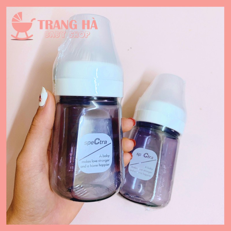 CHÍNH HÃNG Bình Spectra PPSU Màu Xanh Đen Hàn Quốc 160ml/260ml FULL Size Núm (0~3m/ 3~5m/ 5~7m/ &gt;7m)