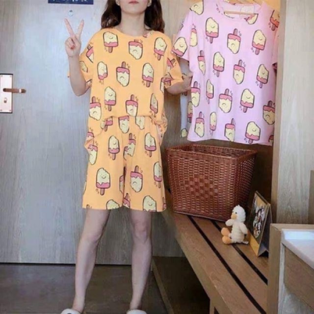Bộ mặc nhà, bộ ngủ cotton hình ngộ nghĩnh | BigBuy360 - bigbuy360.vn