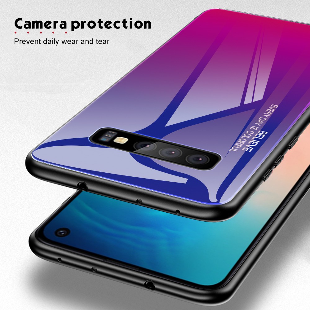 Samsung Galaxy S10 S10e S10 Plus Ốp điện thoại có kính cường lực dành cho