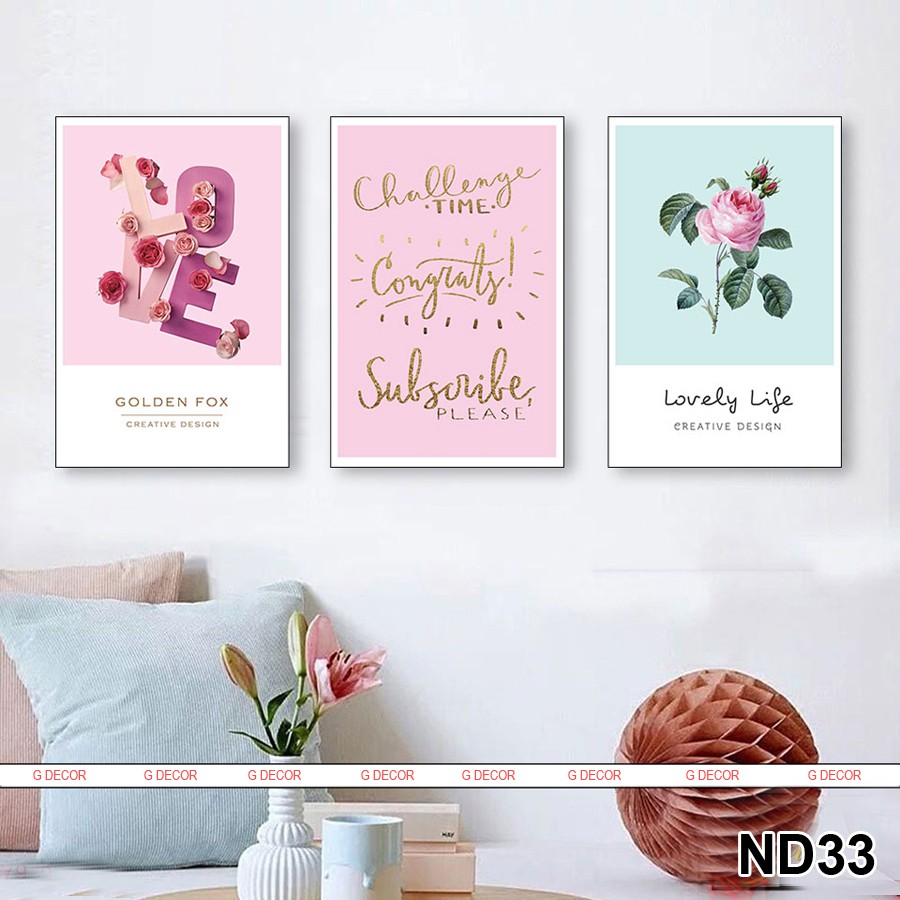 Tranh treo tường CAO CẤP 3 bức phong cách hiện đại Bắc Âu 28, tranh cô gái trang trí phòng khách, phòng ngủ, phòng ăn