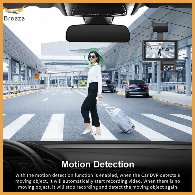 Camera Hành Trình Hai Ống Kính Kép Màn Hình Hd 3 inch Gắn Trước Và Sau Cho Xe Hơi