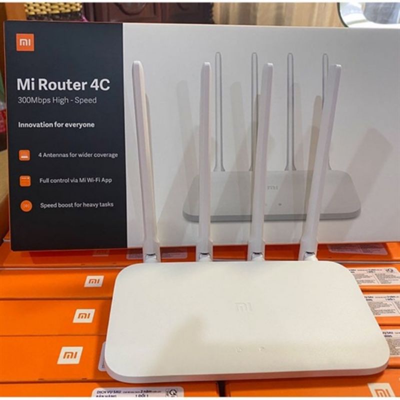 Bộ Phát Wifi Router 4c Xiaomi Modem WiFi Xiaomi 4C 4 Râu Router R4CM Hàng Chính Hãng