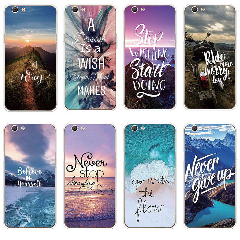 1Ốp lưng TPU mềm Oppo A71 A73 A77 A83 A1 F5 phong cảnh hoa văn | BigBuy360 - bigbuy360.vn