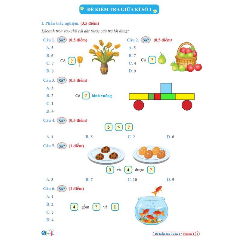 Sách - Đề Kiểm Tra Toán Và Tiếng Việt Lớp 1 - Kết Nối Tri Thức Với Cuộc Sống - Học Kỳ 1