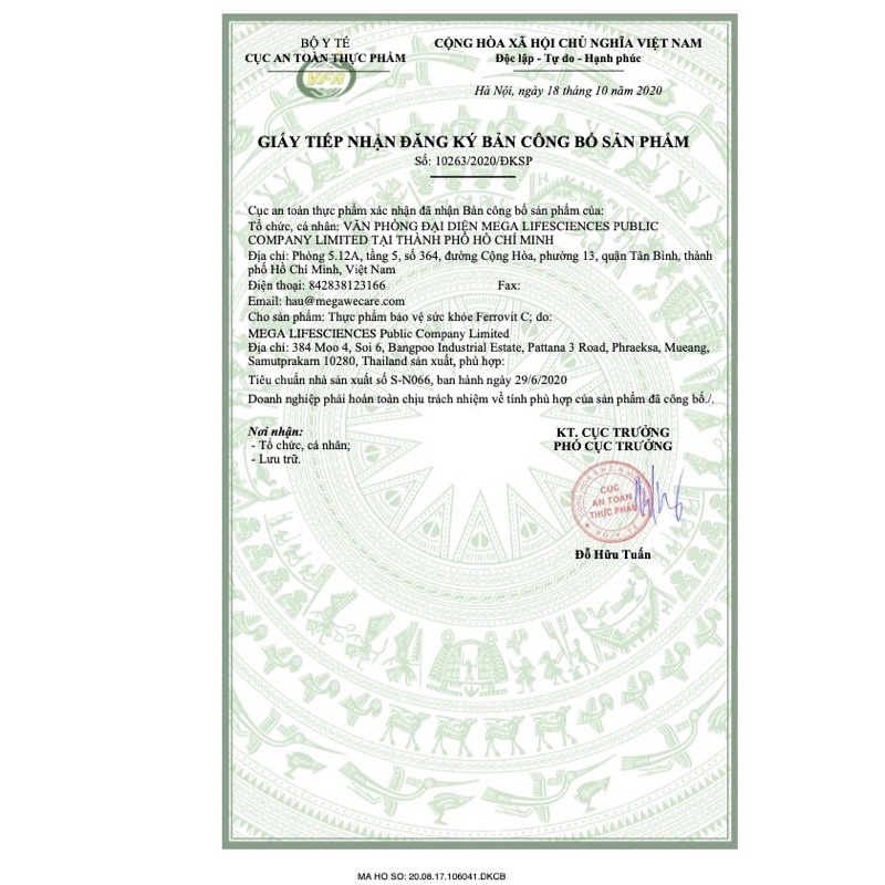 Viên sắt bà bầu Ferovit của Mega