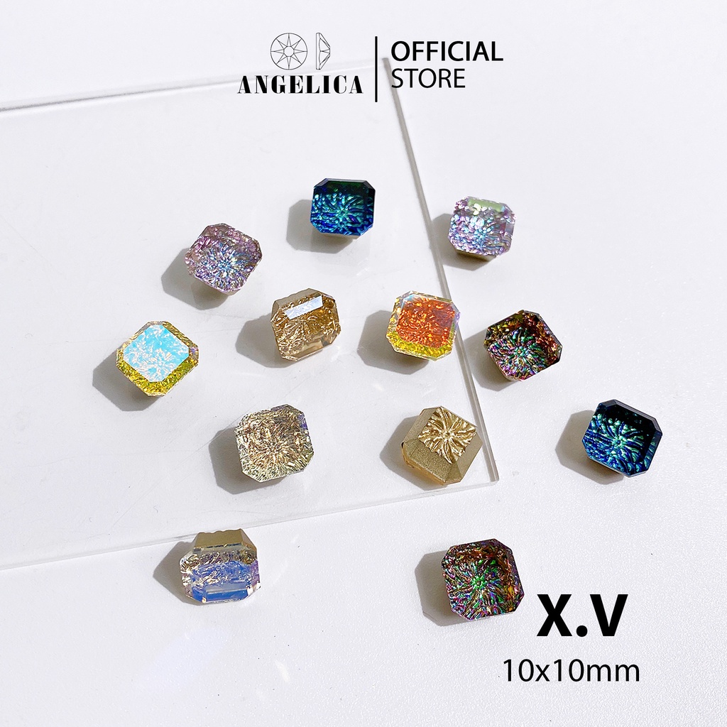 Đá Khối Nail Vuông Size Đại Chân Vàng Trang trí móng ANGELICA X.V