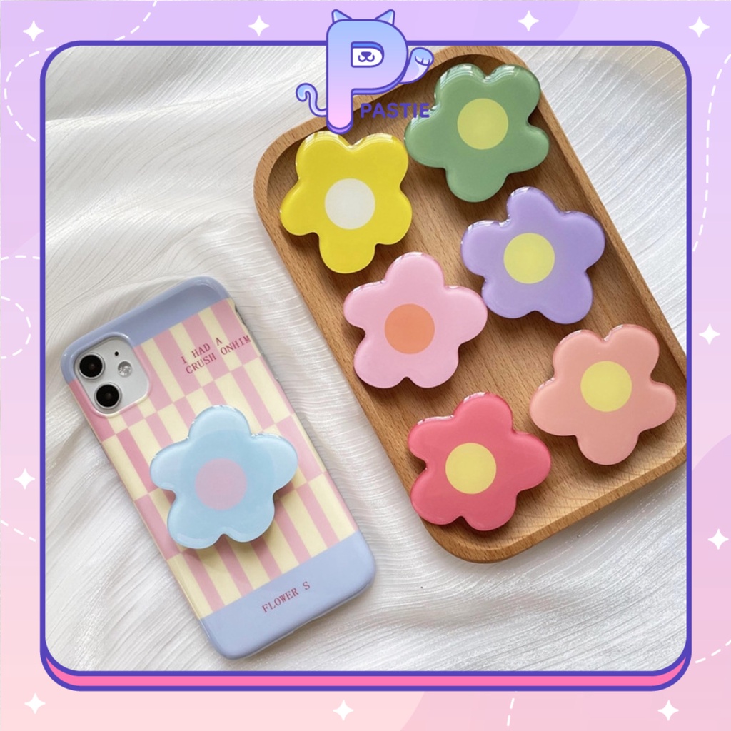 Giá đỡ điện thoại Epoxy bông hoa, popsocket dễ thương, dùng để chống lưng phía sau điện thoại