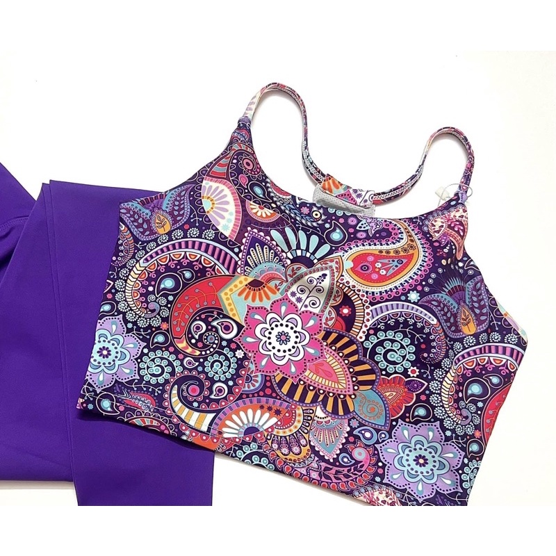 ĐỒ TẬP YOGA-GYM HOẠ TIẾT TÍM