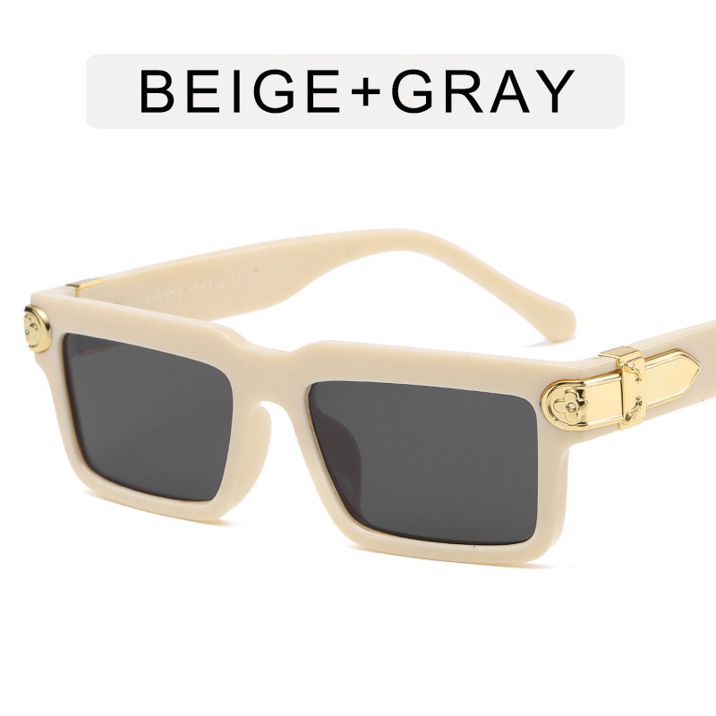 Kính Mát Gọng Chữ Nhật Bằng Kim Loại Thời Trang Retro Hàn Quốc