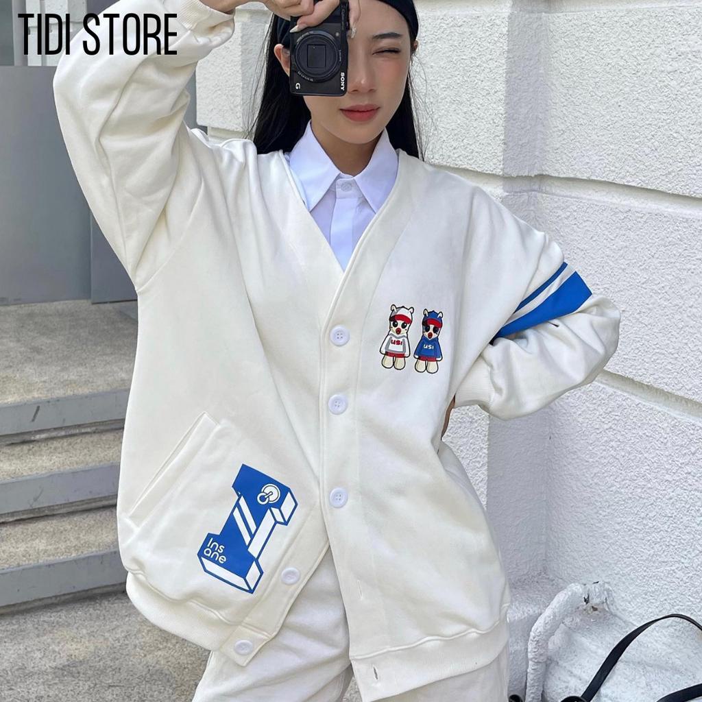 Áo khoác cardigan nỉ bông nam nữ unisex in hình dễ thương thiết kế đẹp CG21